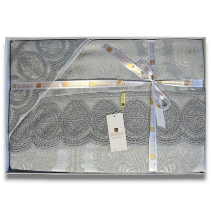 Cuvertură Pat Lux Moda Box – Jacquard Premium, Aybule Grey, 240x260 cm