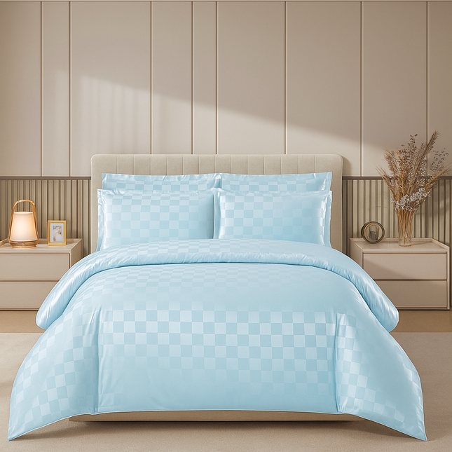 Lenjerie Luxury Satinată, 4 piese, cearșaf cu elastic, Cod: SLX52