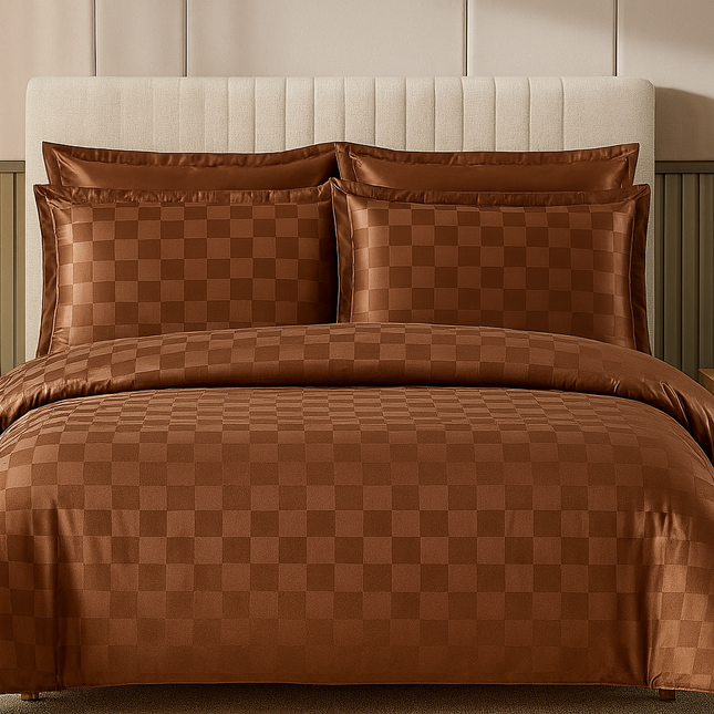 Lenjerie Luxury Satinată, 4 piese, cearșaf cu elastic, Cod: SLX55