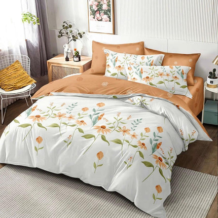 Lenjerie de pat din bumbac fin 6 piese(cearșaf de pat cu elastic) Cod: FNF283