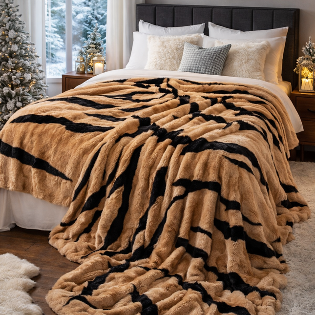 Pătură Groasă cu Blăniță de iepure, 200x220cm, cod: DRE13