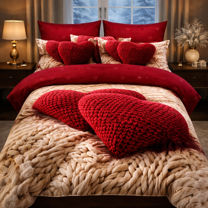 Lenjerie Premium cu efect panoramic 5D, cearșaf cu elastic, Cod: CDC-57