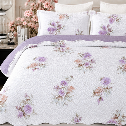 Cuvertură de pat matlasată din bumbac, 5 piese – Eleganță și confort, Cod: CVT8