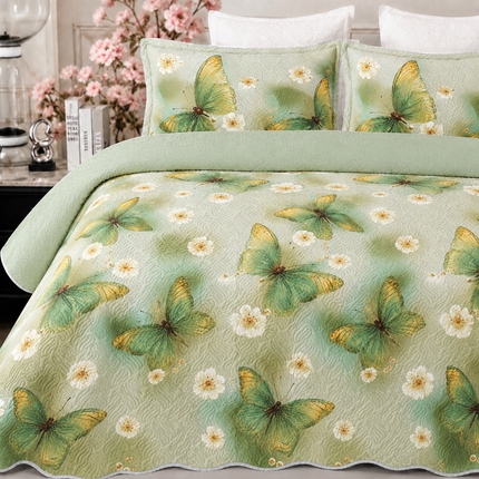 Cuvertură de pat matlasată din bumbac, 5 piese – Eleganță și confort, Cod: CVT11