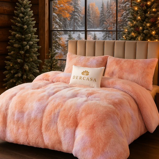 Lenjerie premium pufoasă COCOLINO Fluffy 4 piese, cearșaf cu elastic, Cod: E-COP2