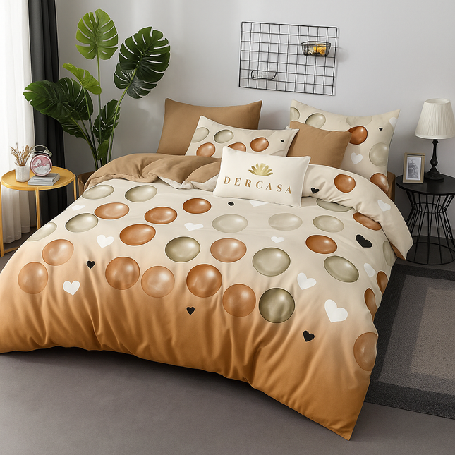Lenjerie de pat din bumbac fin 6 piese(cearșaf de pat cu elastic) Cod: FNF299
