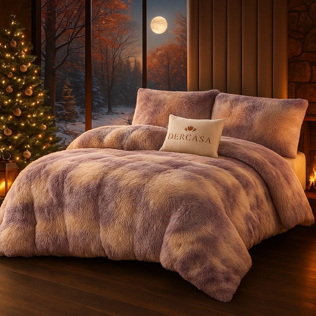 Lenjerie premium pufoasă COCOLINO Fluffy 4 piese, cearșaf cu elastic, Cod: E-COP4