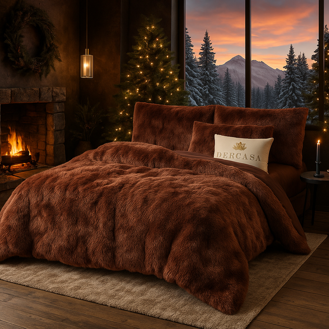 Lenjerie premium pufoasă COCOLINO Fluffy 4 piese, cearșaf cu elastic, Cod: E-COP10