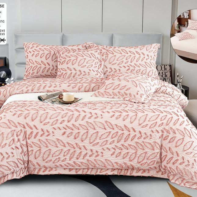 Lenjerie Deluxe Relief, Bumbac+In, grofate, 6 piese, cearșaf cu elastic DRG9