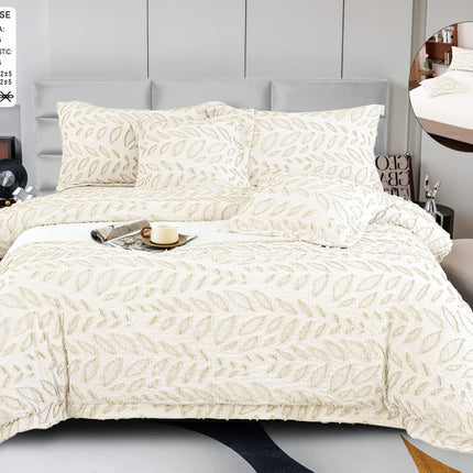 Lenjerie Deluxe Relief, Bumbac+In, grofate, 6 piese, cearșaf cu elastic DRG7