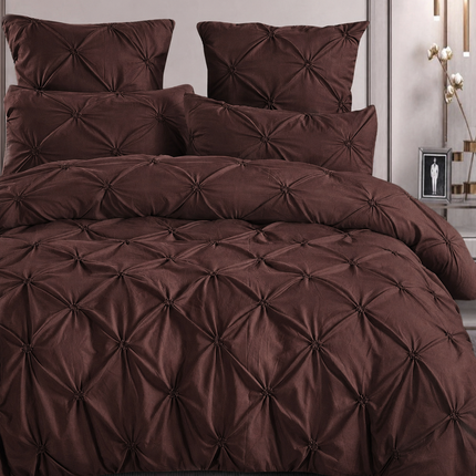 LENJERIE DE LUX CU PLIURI DIN BUMBAC FINET, 6 PIESE, pat dublu COD: FPF21