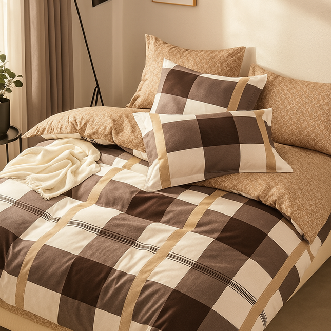 Set Lenjerie Premium Bumbac 100% – Pat Dublu, Cod: B-12