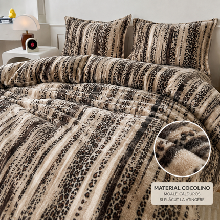 Lenjerie de pat Cocolino Premium – Set 4 piese | Moale și pufoasă, husă cu elastic, Cod: SCM1