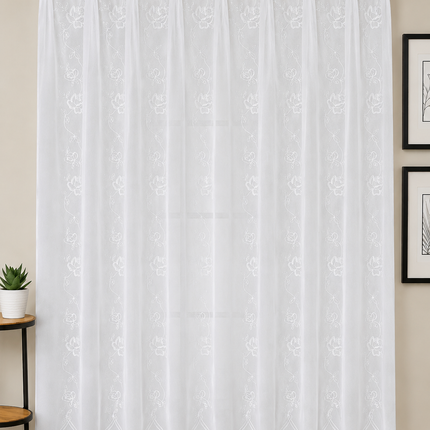 Perdea brodată Essential Collection, Off White 500 x 250 cm, cod: PVBP9