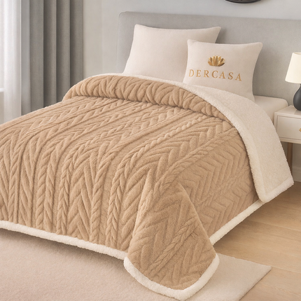 Pătură Cocolino cu Blăniță de iepure, dublă 200x230 cm cod: EXS7