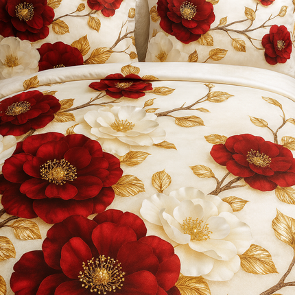 Lenjerie Premium cu efect panoramic 5D, cearșaf cu elastic, Cod: CDC-8