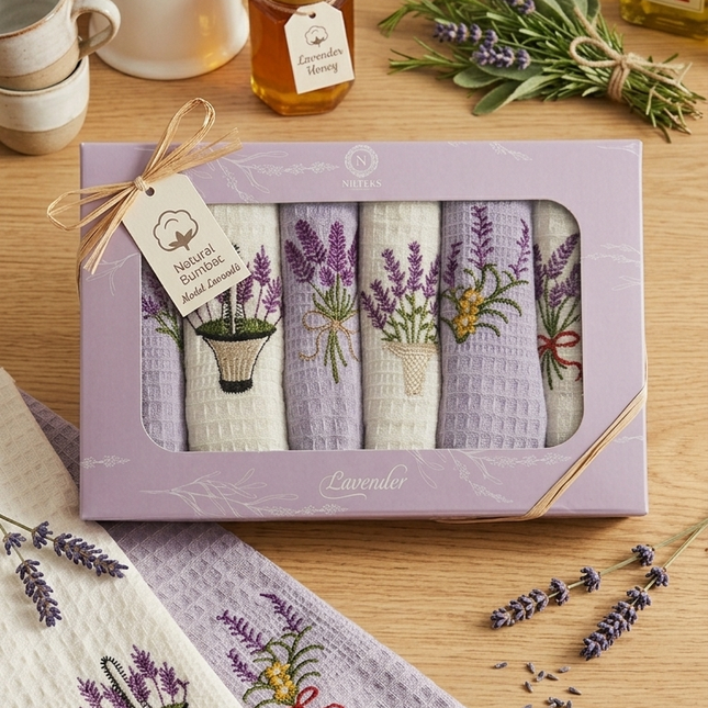 Set Prosoape Bucătărie – 6 bucăți | 40x60 cm | Bumbac Natural, Cod: REW4