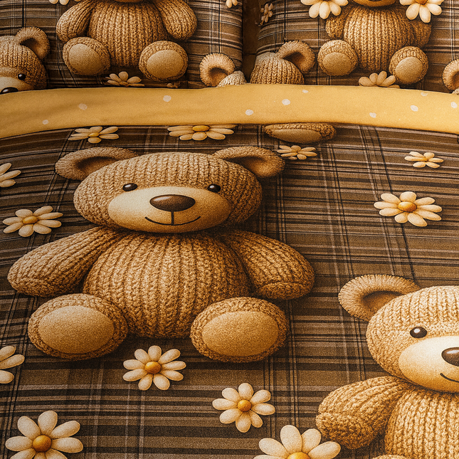 Lenjerie Premium cu efect panoramic 5D, cearșaf cu elastic, Cod: CDC-23