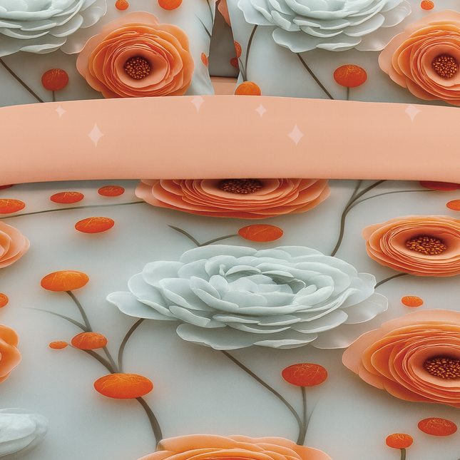 Lenjerie Premium cu efect panoramic 5D, cearșaf cu elastic, Cod: CDC-14