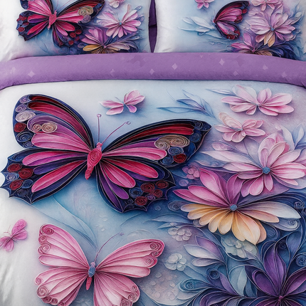 Lenjerie Premium cu efect panoramic 5D, cearșaf cu elastic, Cod: CDC-24