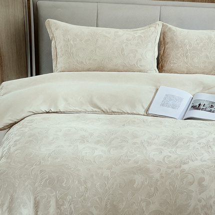 Set lenjerie de Lux jacquard, 4 piese, pat 2 persoane Cod: Y-21