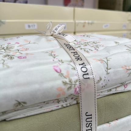 Lenjerie elastică premium din bumbac tricot – Design botanic, 4 piese, Cod: CTN16