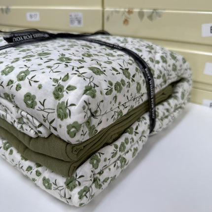 Lenjerie elastică premium din bumbac tricot – Design botanic, 4 piese, Cod: CTN18