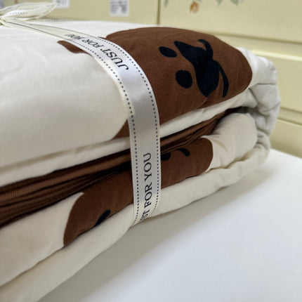 Lenjerie elastică premium din bumbac tricot – Design botanic, 4 piese, Cod: CTN24