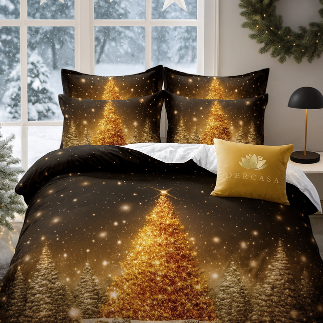 Lenjerie de pat cu motive de Craciun 6 piese Cod: CCY10