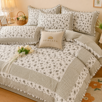 Lenjerie DELUXE din Bumbac Soft Touch cu volănașe Cod: FB52