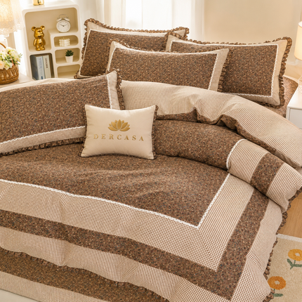Lenjerie DELUXE din Bumbac Soft Touch cu volănașe Cod: FB40