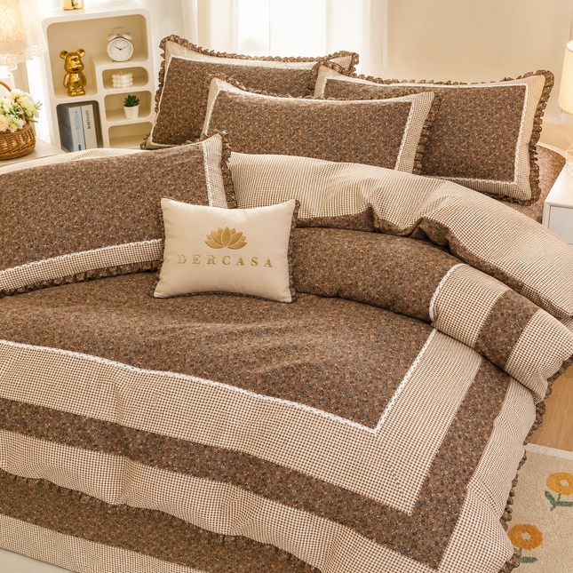 Lenjerie DELUXE din Bumbac Soft Touch cu volănașe Cod: FB40