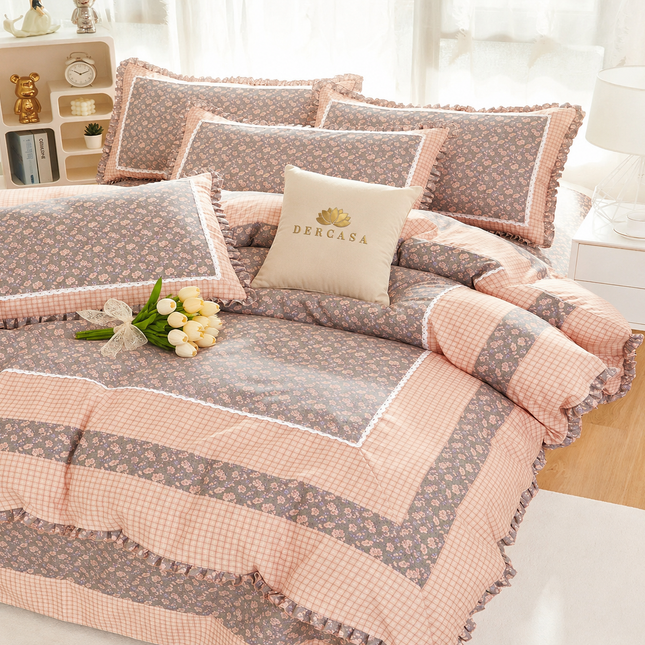 Lenjerie DELUXE din Bumbac Soft Touch cu volănașe Cod: FB41