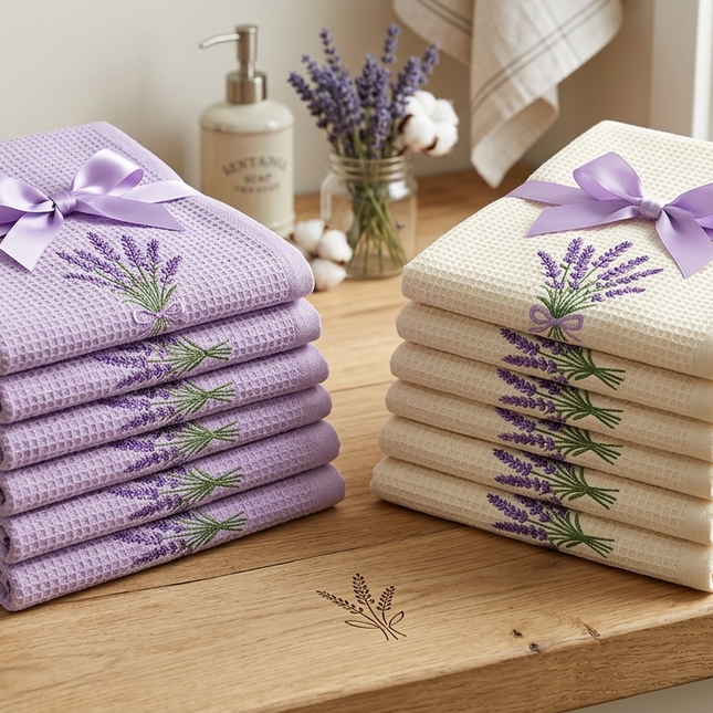 Set Prosoape Bucătărie – 12 bucăți | 45x70 cm | Bumbac Natural, Cod: REW10