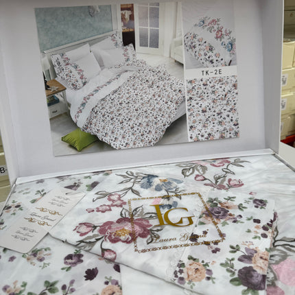 Lenjerie de Pat Luxury „Dantelă și Petale” – TK-2E
