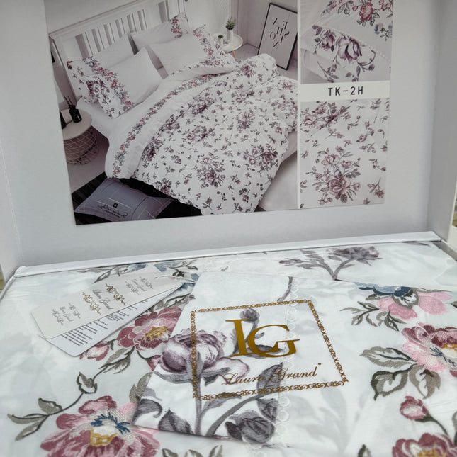 Lenjerie de Pat Luxury „Dantelă și Petale” – TK-2H