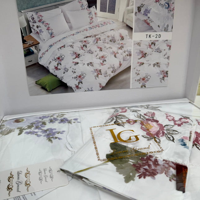 Lenjerie de Pat Luxury „Dantelă și Petale” – TK-2D