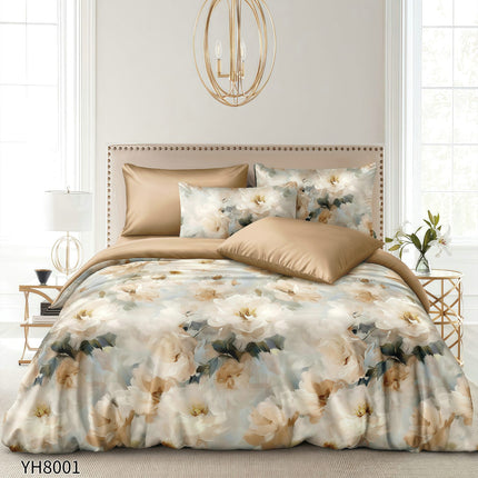 Lenjerie Luxury din Satin, 4 piese, cearșaf cu elastic, Cod: SLX21