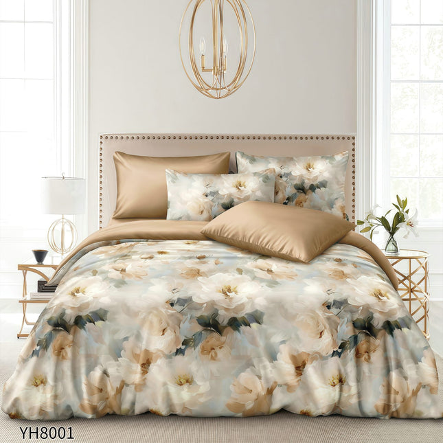 Lenjerie Luxury din Satin, 4 piese, cearșaf cu elastic, Cod: SLX21