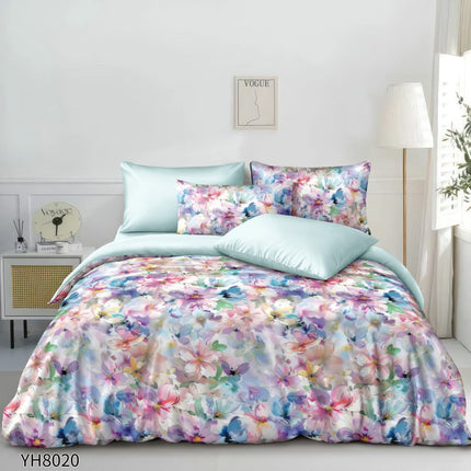 Lenjerie Luxury din Satin, 4 piese, cearșaf cu elastic, Cod: SLX40