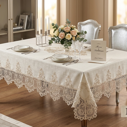 Față de masă tip in cu broderie – 160x220 cm – Eleganță și Protecție desăvârșită, Cod: FMPS19