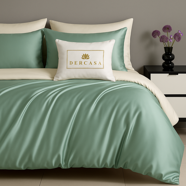 Lenjerie Luxury din Satin, 4 piese, cearșaf cu elastic, Cod: SLX16