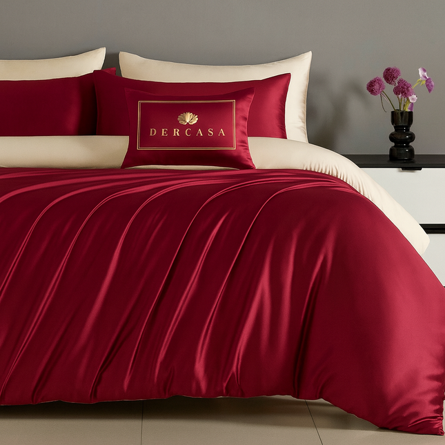 Lenjerie Luxury din Satin, 4 piese, cearșaf cu elastic, Cod: SLX18
