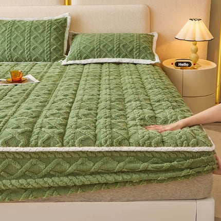 Husă / Topper saltea cu elastic, verde, 160x200 cm, Cod: CTPP403