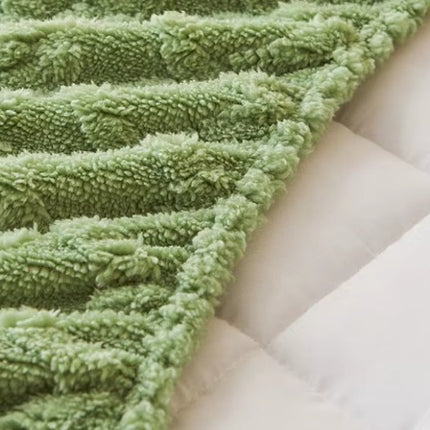 Husă / Topper saltea cu elastic, verde, 160x200 cm, Cod: CTPP403
