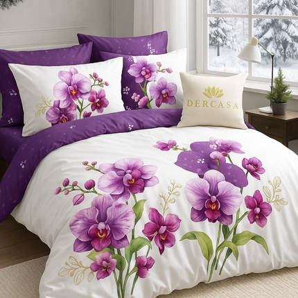 Lenjerie de Pat 6 Piese din Finet Moale cu Elastic, Cod: LNA4