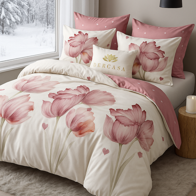 Lenjerie de Pat 6 Piese din Finet Moale cu Elastic, Cod: LNA8