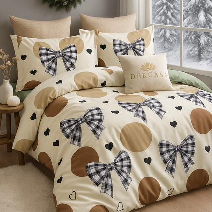 Lenjerie de Pat 6 Piese din Finet Moale cu Elastic, Cod: LNA48