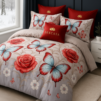 Lenjerie de Pat 6 Piese din Finet Moale cu Elastic, Cod: LNA61