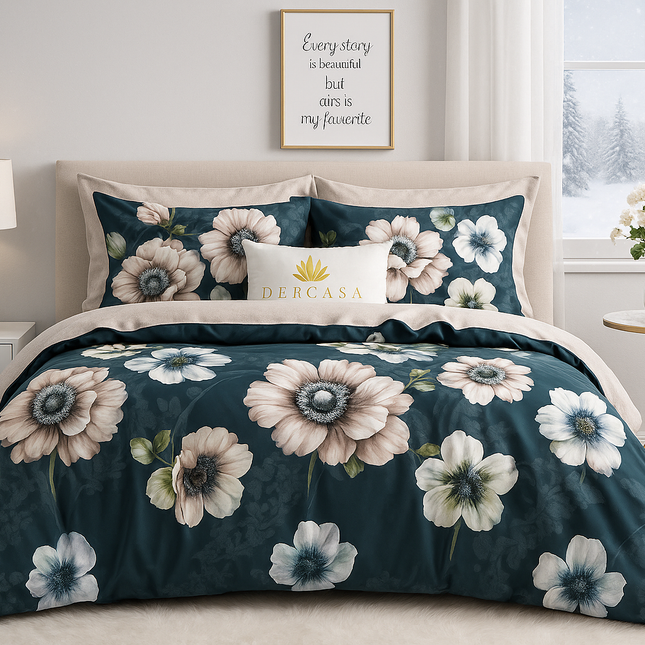 Lenjerie de Pat 6 Piese din Finet Moale cu Elastic, Cod: LNA66